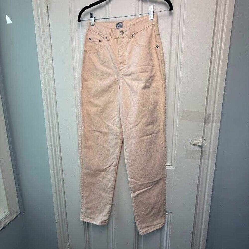 VTG 80s Calvin Klein Jeans Womens 27 Pink Denim Light Wash Mom Jean Made in USA